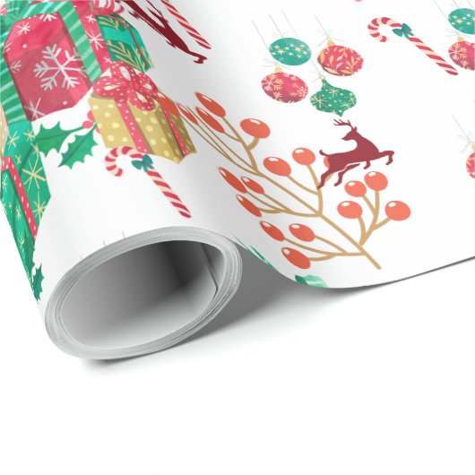 Festive Christmas Gift Wrap Geschenkpapier (Rolleneckpunkt)