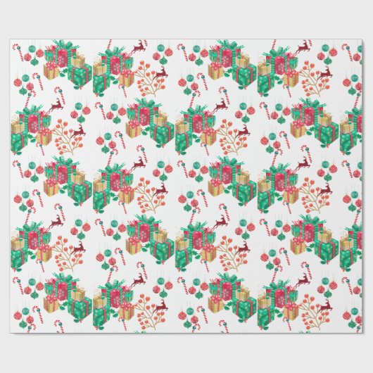 Festive Christmas Gift Wrap Geschenkpapier (Flach)
