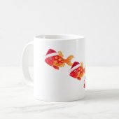 Festive Christmas Goldfish – Cute Holiday Fish Kaffeetasse (Vorderseite Links)