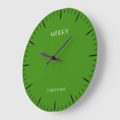 Festive Christmas Green Oversized Wall Clock Große Wanduhr (Winkel)