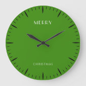 Festive Christmas Green Oversized Wall Clock Große Wanduhr (Vorderseite)