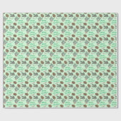 Festive Christmas Holiday Custom Geschenkpapier (Flach)