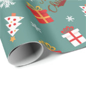 Festive Christmas Holiday Geschenkpapier (Rolleneckpunkt)