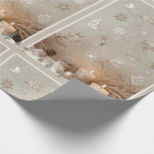 Festive Christmas Holiday Gift Wrap Geschenkpapier (Ecke)