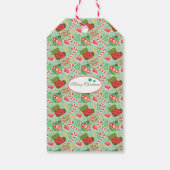 Festive Christmas – Holiday Icons with Stockings Geschenkanhänger (Rückseite)