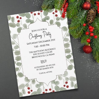 Festive Christmas Holiday Party Custom Einladung