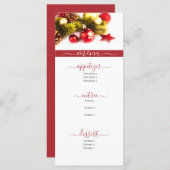 FESTIVE CHRISTMAS HOLIDAY WEDING MENÜKARTE (Vorne/Hinten)