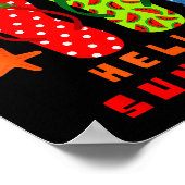 Festive Christmas In July Flip Flop Summer Beach F Poster (Ecke)