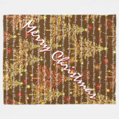 Festive Christmas Luxury Christmas Trees Fleecedecke (Vorderseite (Horizontal))