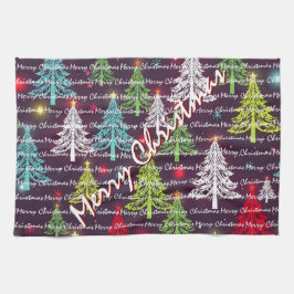 Festive Christmas Luxury Christmas Trees Geschirrtuch