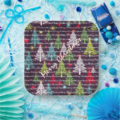 Festive Christmas Luxury Christmas Trees Pappteller (Party)