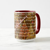 Festive Christmas Luxury Christmas Trees Tasse (VorderseiteRechts)