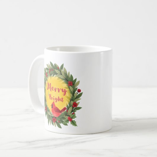 Festive Christmas Mug | Cardinal Kaffeetasse (Vorderseite Links)