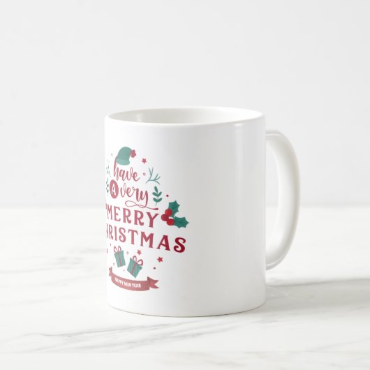 Festive Christmas Mug – Holiday Cheer Delight Kaffeetasse (VorderseiteRechts)