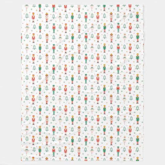 Festive Christmas Nutcracker Ballerina  Fleecedecke (Vorderseite)