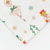 Festive Christmas Nutcracker Ballerina  Fleecedecke (Ecke)