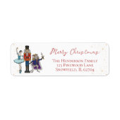 Festive Christmas Nutcracker Ballet Return Address (Vorne)