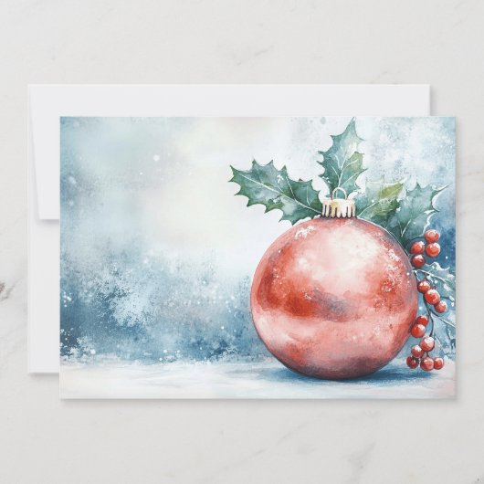 Festive Christmas Ornament Einladung (Vorderseite)