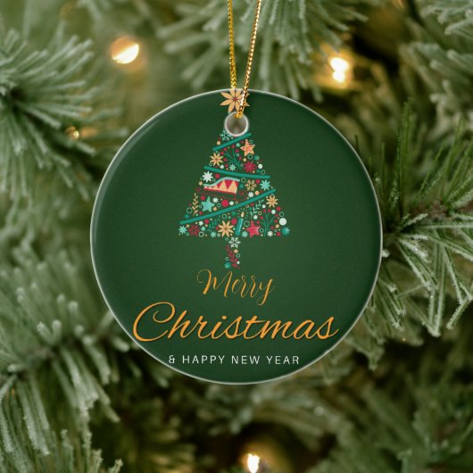 Festive Christmas Ornaments Keramik Ornament (Baum)