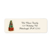 Festive Christmas Packages return address label (Vorne)