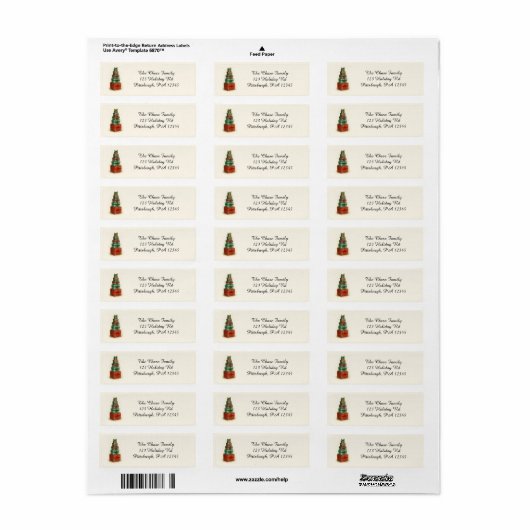 Festive Christmas Packages return address label (Vorne)