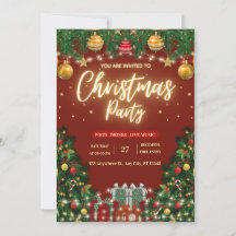 Festive Christmas Party Invitation