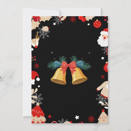 Festive Christmas Party Invitation Einladung (Rückseite)