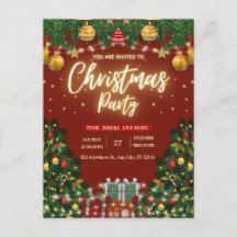Festive Christmas Party Invitation