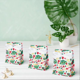 Festive Christmas Pattern Favor Box Geschenkschachtel