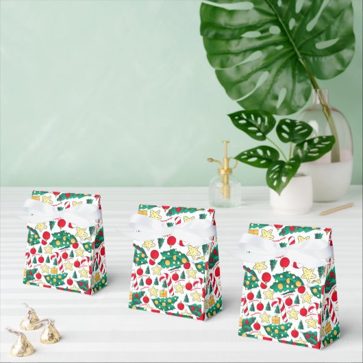 Festive Christmas Pattern Favor Box Geschenkschachtel (Zahlreiche)