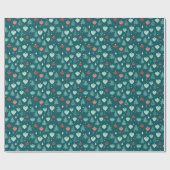 Festive Christmas Pattern Geschenkpapier (Flach)