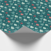 Festive Christmas Pattern Geschenkpapier (Ecke)