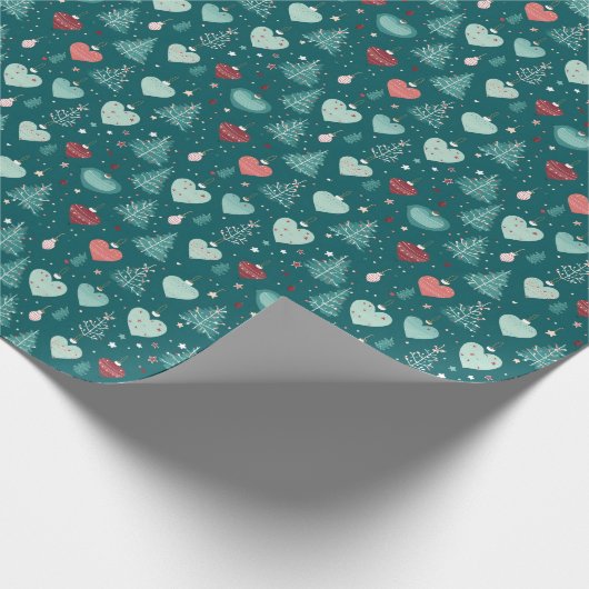 Festive Christmas Pattern Geschenkpapier (Ecke)