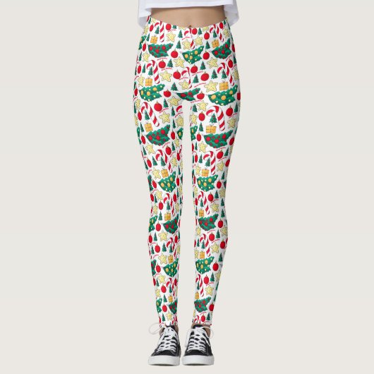 Festive Christmas Pattern Leggings (Vorderseite)