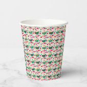 Festive Christmas Pattern Paper Cup Pappbecher (Rückseite)