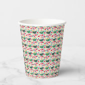 Festive Christmas Pattern Paper Cup Pappbecher (Vorderseite)