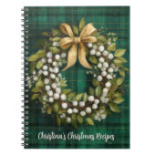 Festive Christmas Pattern Recipe  Notizblock (Vorderseite)
