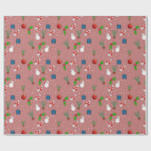Festive Christmas Pattern Wrapping Paper | Cute Sn Geschenkpapier (Flach)