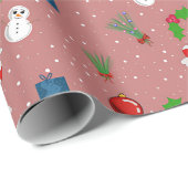Festive Christmas Pattern Wrapping Paper | Cute Sn Geschenkpapier (Rolleneckpunkt)
