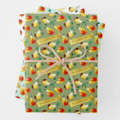 Festive Christmas Pears Personalized Boho Kitchen Geschenkpapier Set (Beispiel)