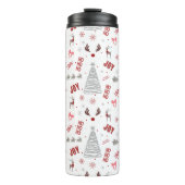 Festive Christmas – Santa, Reindeer & Joy Design Thermosbecher (Vorderseite)