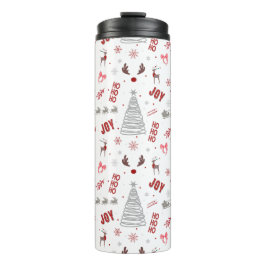 Festive Christmas – Santa, Reindeer & Joy Design Thermosbecher