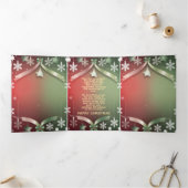 Festive Christmas Snowflake Frame with Stars  Dreifach Gefaltete Karte (Innenseite)