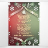 Festive Christmas Snowflake Frame with Stars  Dreifach Gefaltete Karte (Innenseite Mitte)