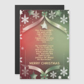 Festive Christmas Snowflake Frame with Stars Magnetkarte (Vorne/Hinten)