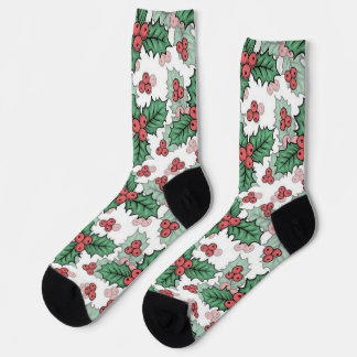 Festive Christmas Socks on White – Holiday Cheer Socken
