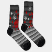 Festive Christmas Socks Reindeer Knit Print Socks Socken (Rechts)