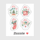 Festive christmas sticker collection (Blatt)