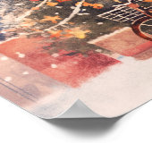 Festive Christmas Storefront Scene Poster (Ecke)