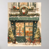 Festive Christmas Storefront Scene Poster (Vorne)